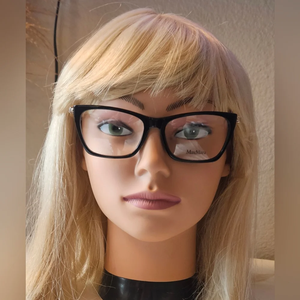 MaxMara Elegant Black & Gold Rx Glasses